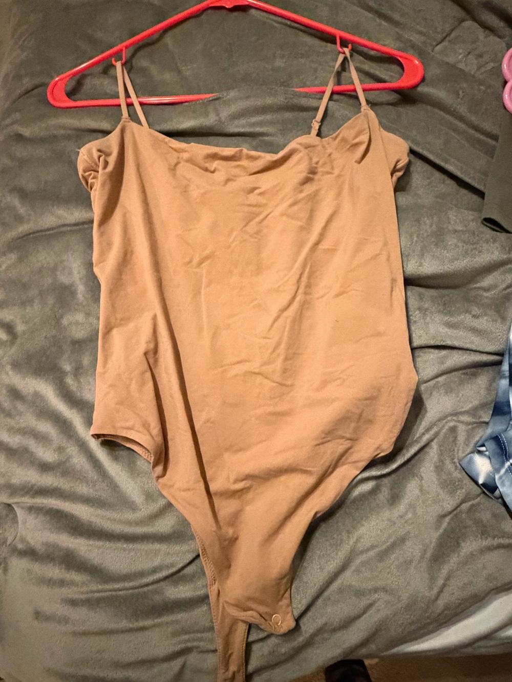 SKIMS Nude Girls' One-Piece Bodysuit with Spaghetti Straps